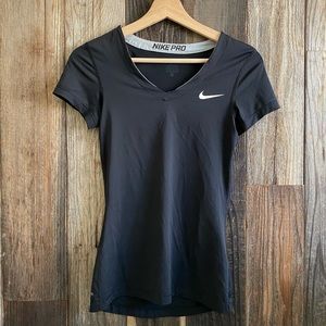 Nike Pro Core Fitted Womens V-Neck T-Shirt
